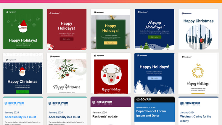 Festive email templates