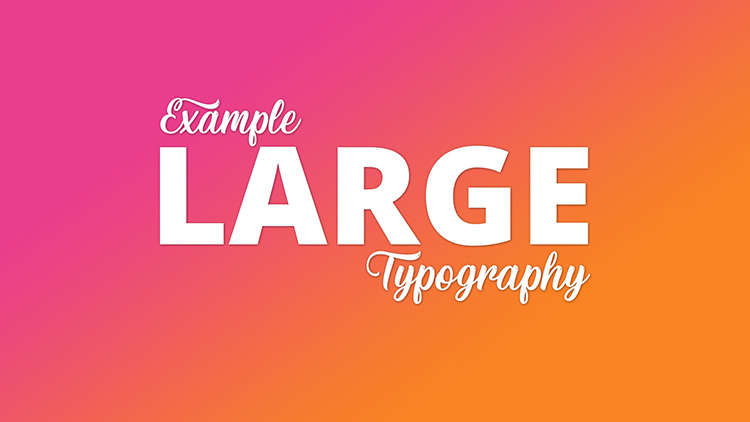 Large typography