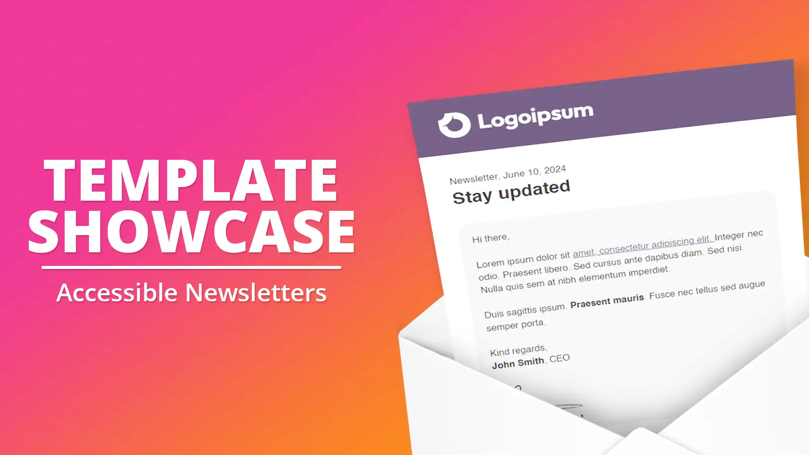 Template Showcase: Accessible Newsletters