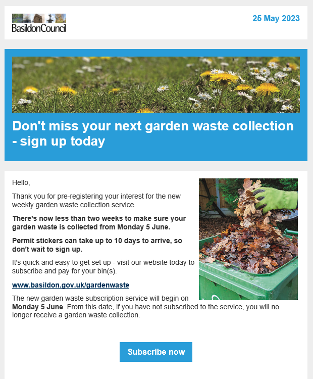 email creative of first email