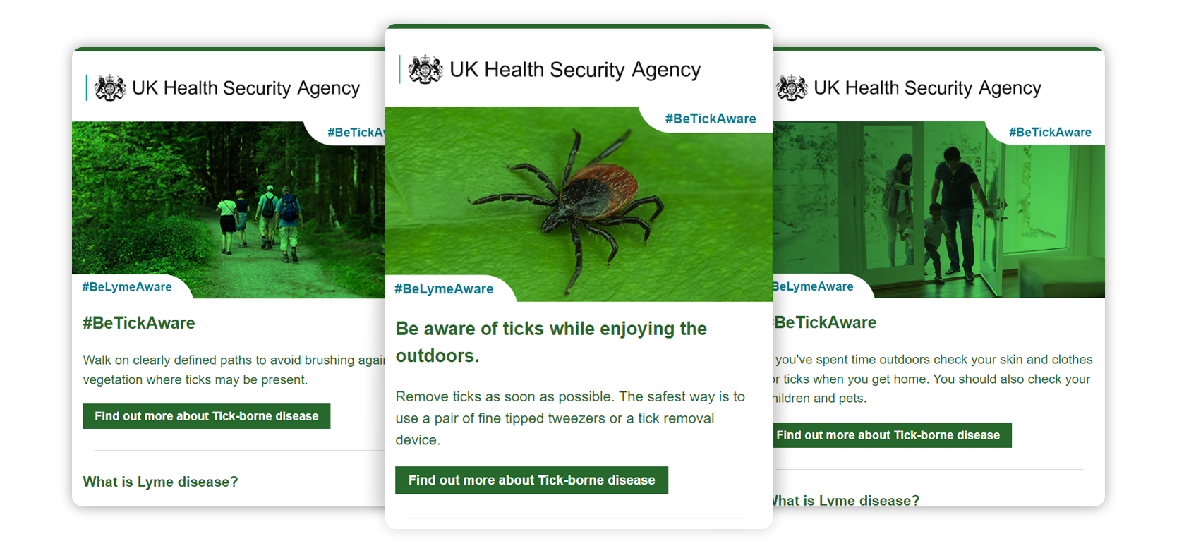 Email Library Campaign: UKHSA: #BeTickAware