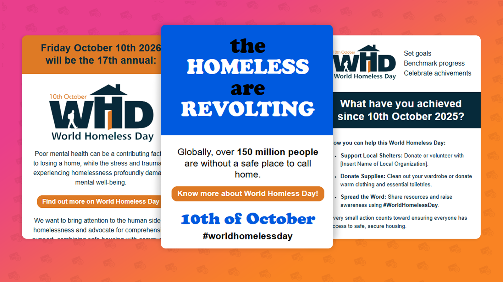 Email Library Campaign: World Homeless Day
