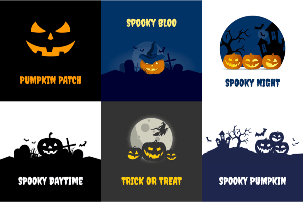 Halloween template montage