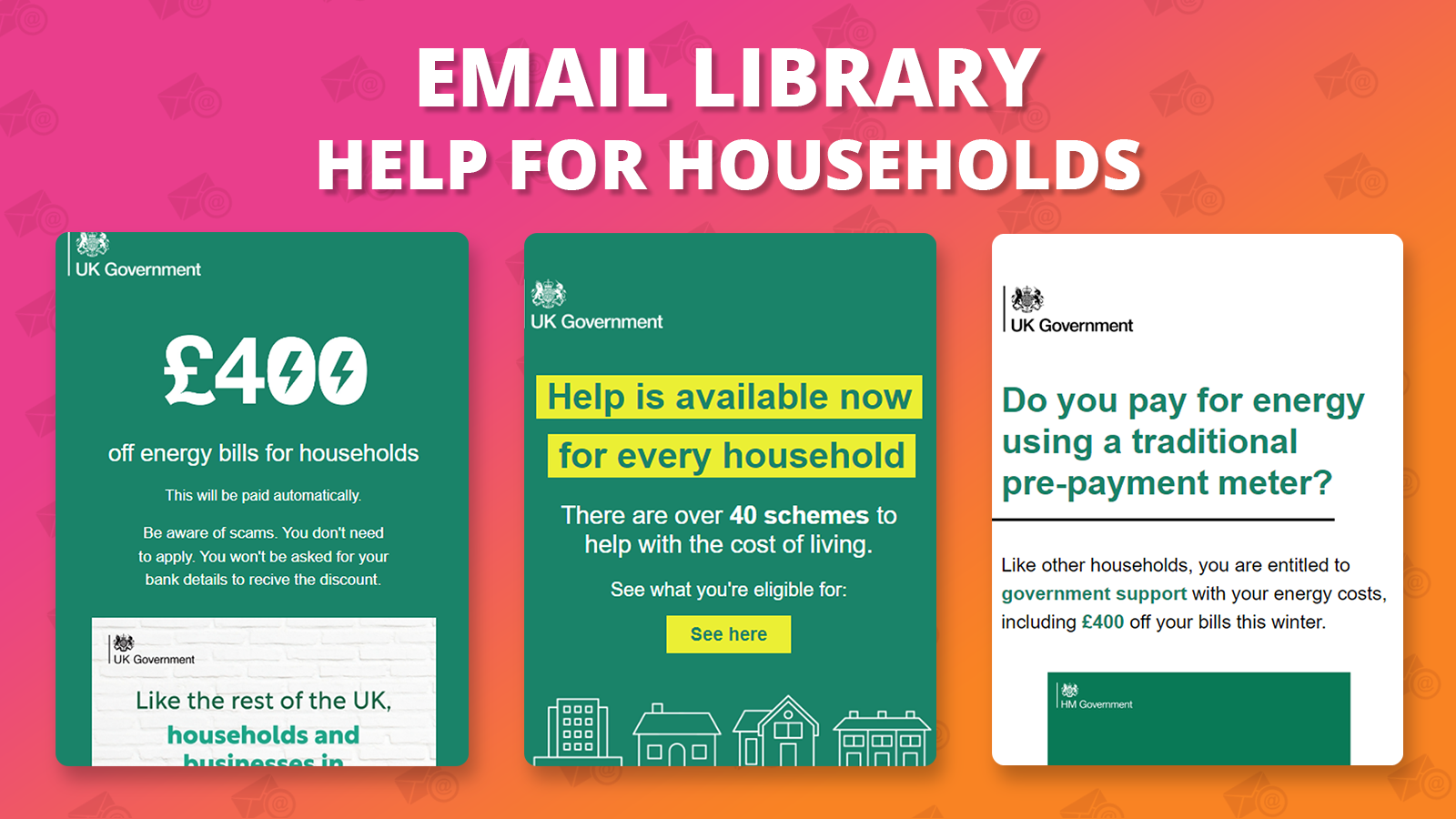 Email Library: Help for Households