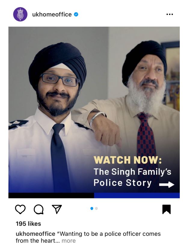 police campaign social post