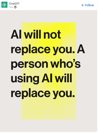 AI will not replace you