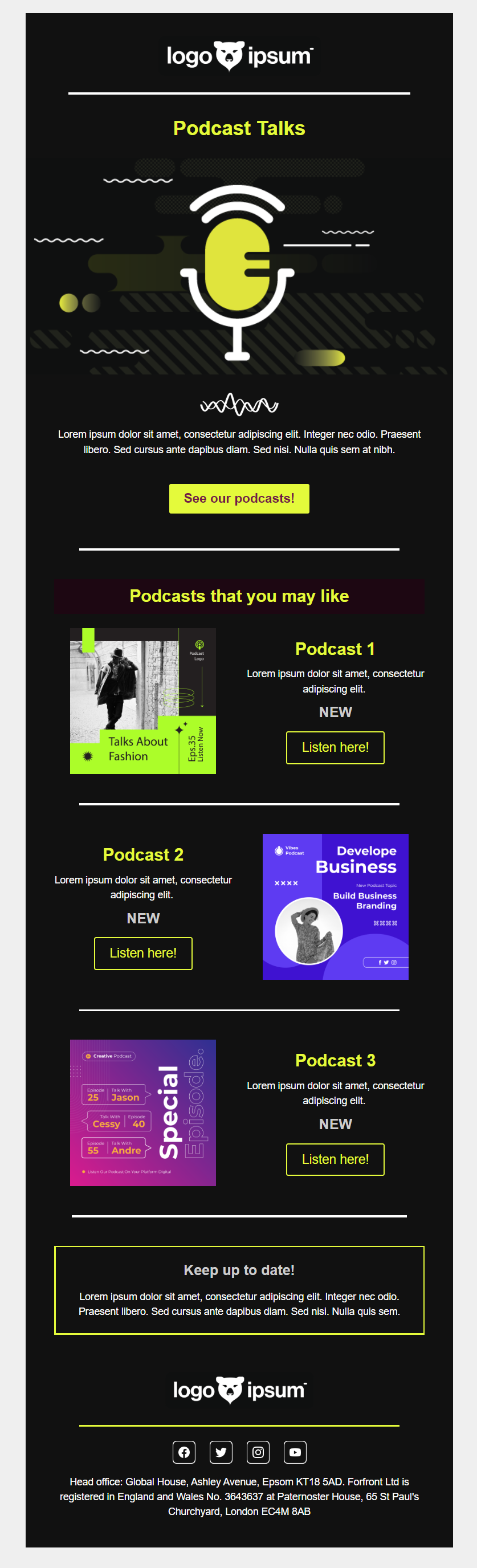 podcast template