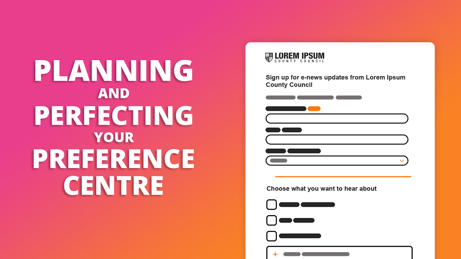 Planning and perfecting your preference centre
