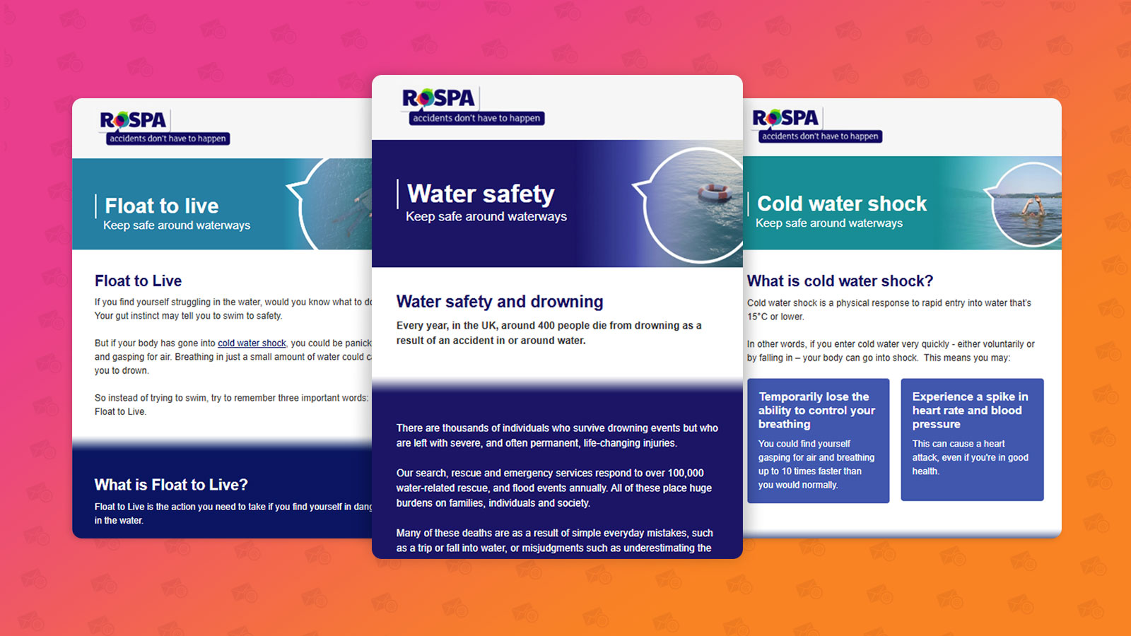 Email Library Campaign: RoSPA- Water safety advice and guidance