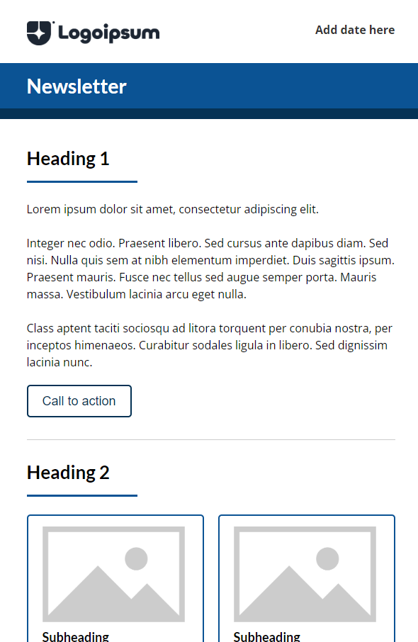 Newsletter template visual