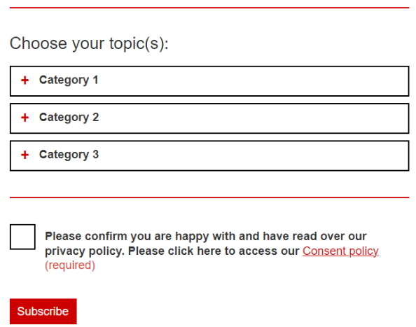 Form consistent colour/layout example