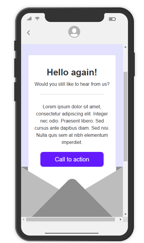single cta email design