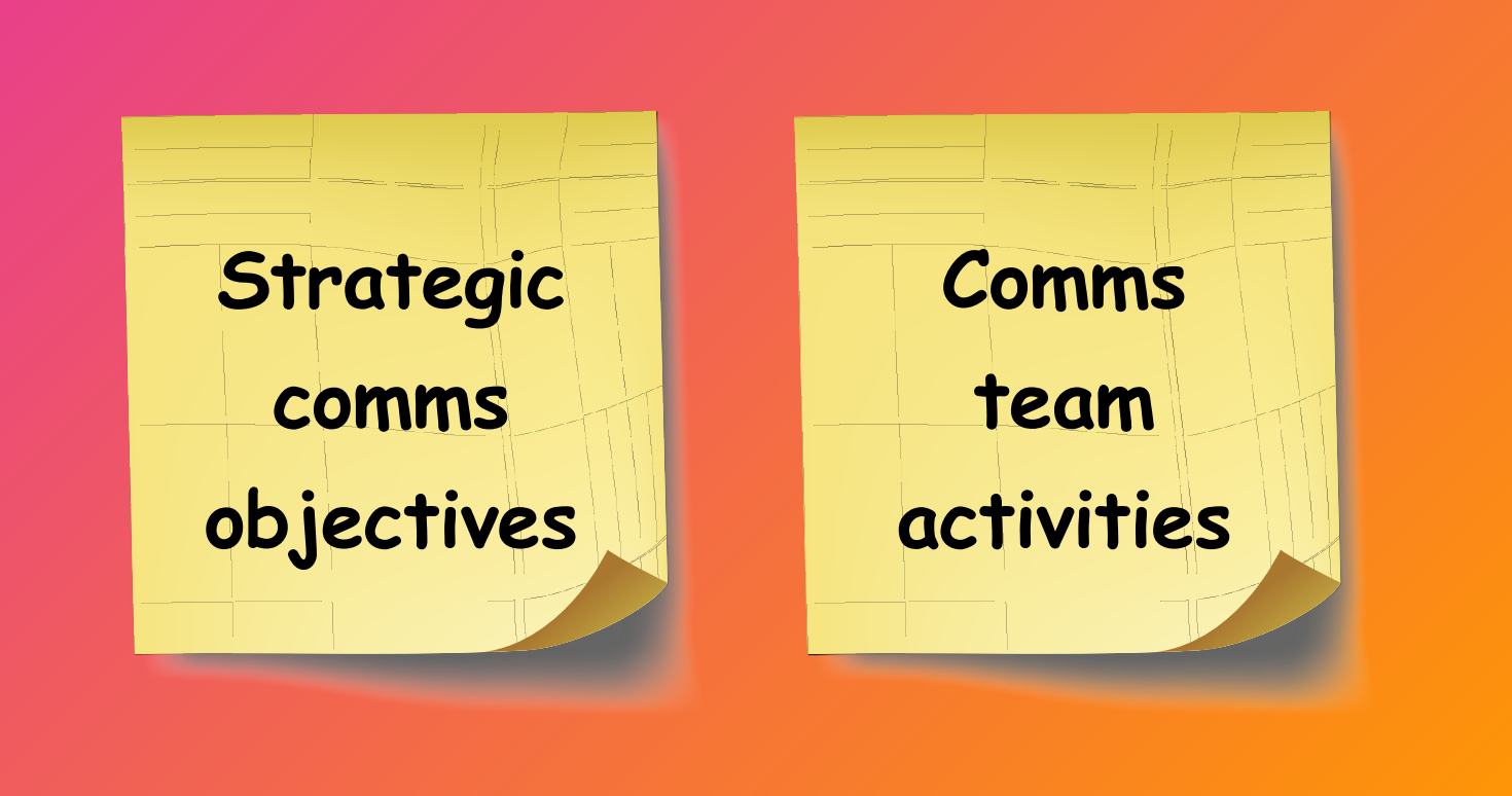 two postit notes side by side on the left postit it says 