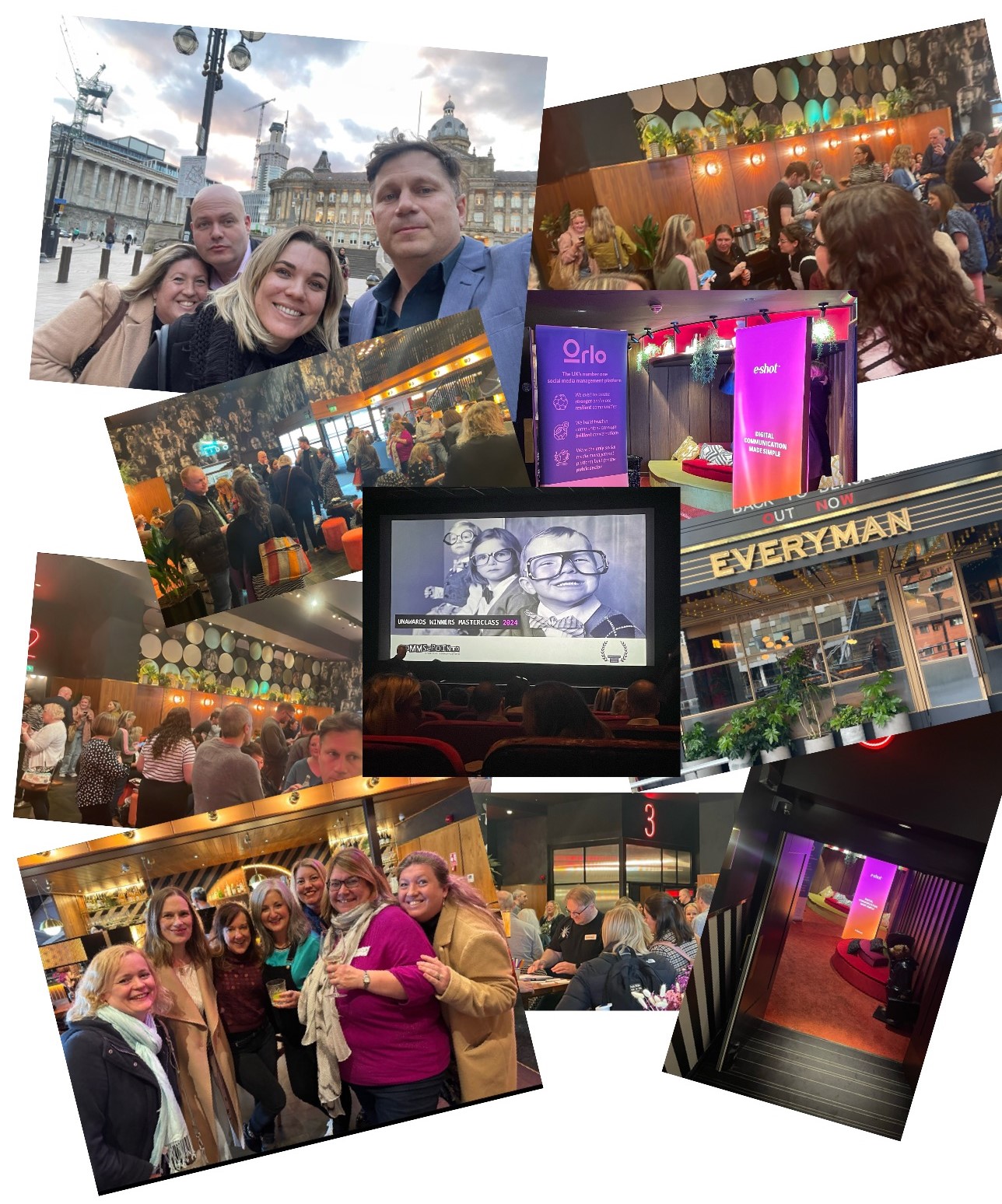 e-shot team enjoying the unawards