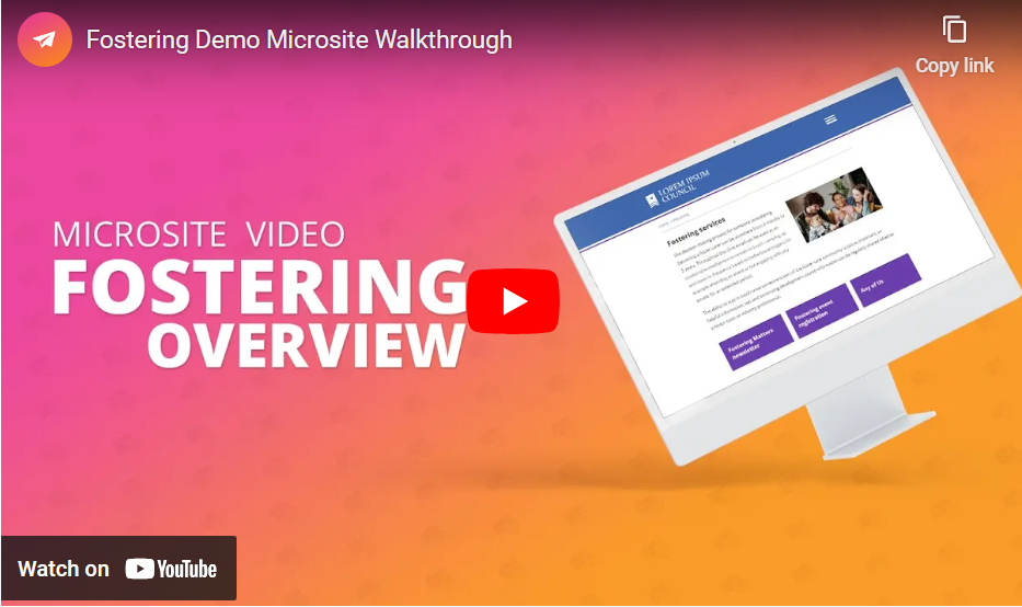 Take a tour of our mock website and regisiter to receive our nuture campaign example 