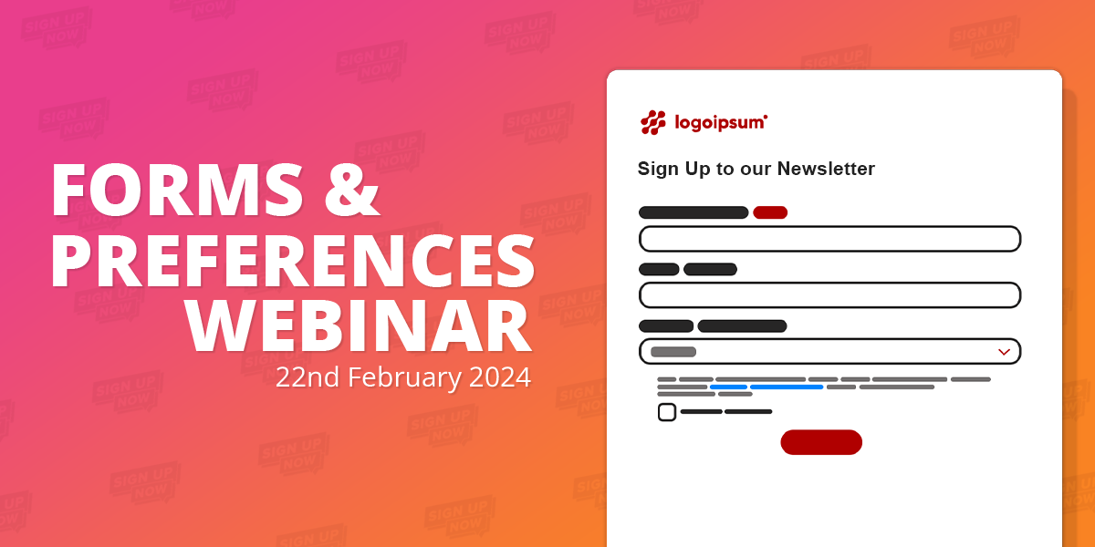 Forms and preferences webinar