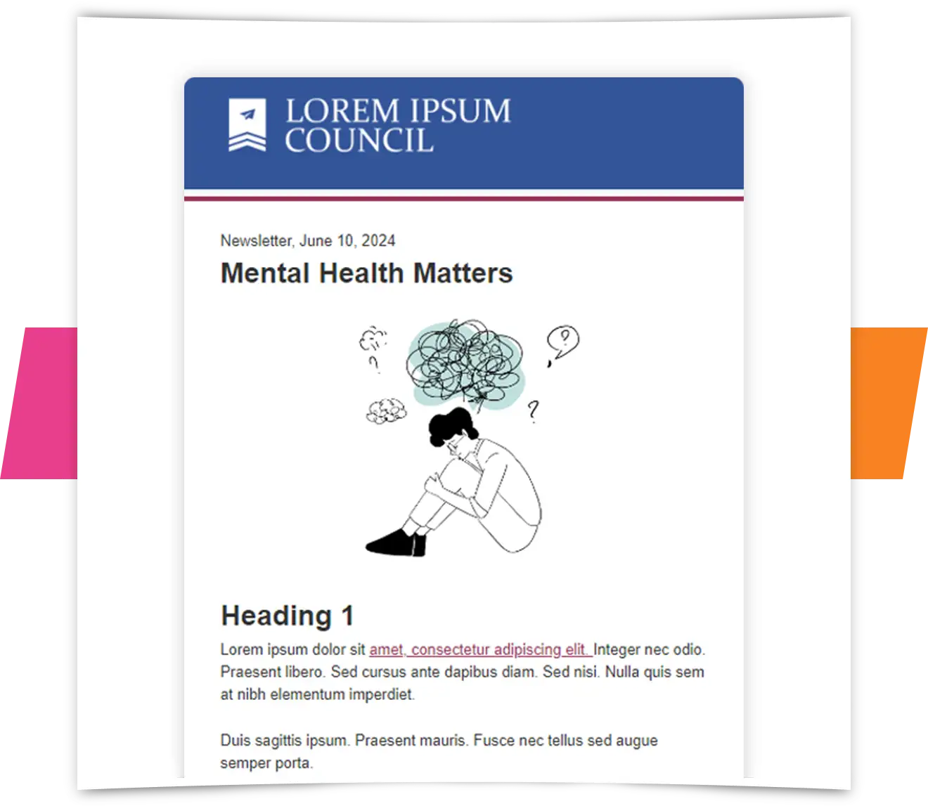 Internal comms mental health email example