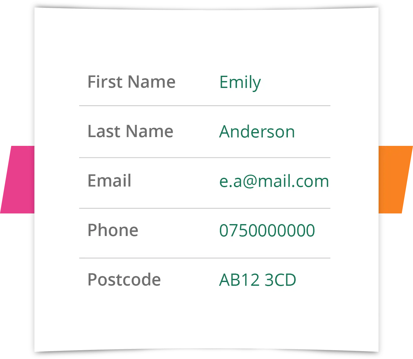 e-shot data fields including first name and email