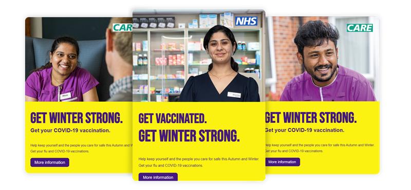 Health and social care workers winter vaccinations email stack