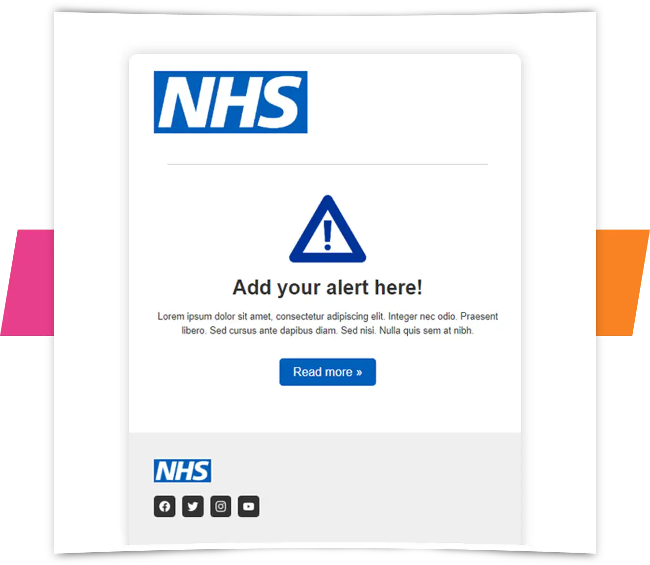 NHS alert email example