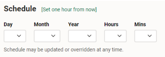 Scheduling a campaign