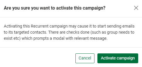 Activating a campaign 