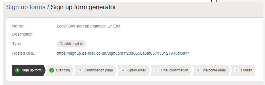 Hosted URL example in e-shot