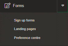 Forms position in menu