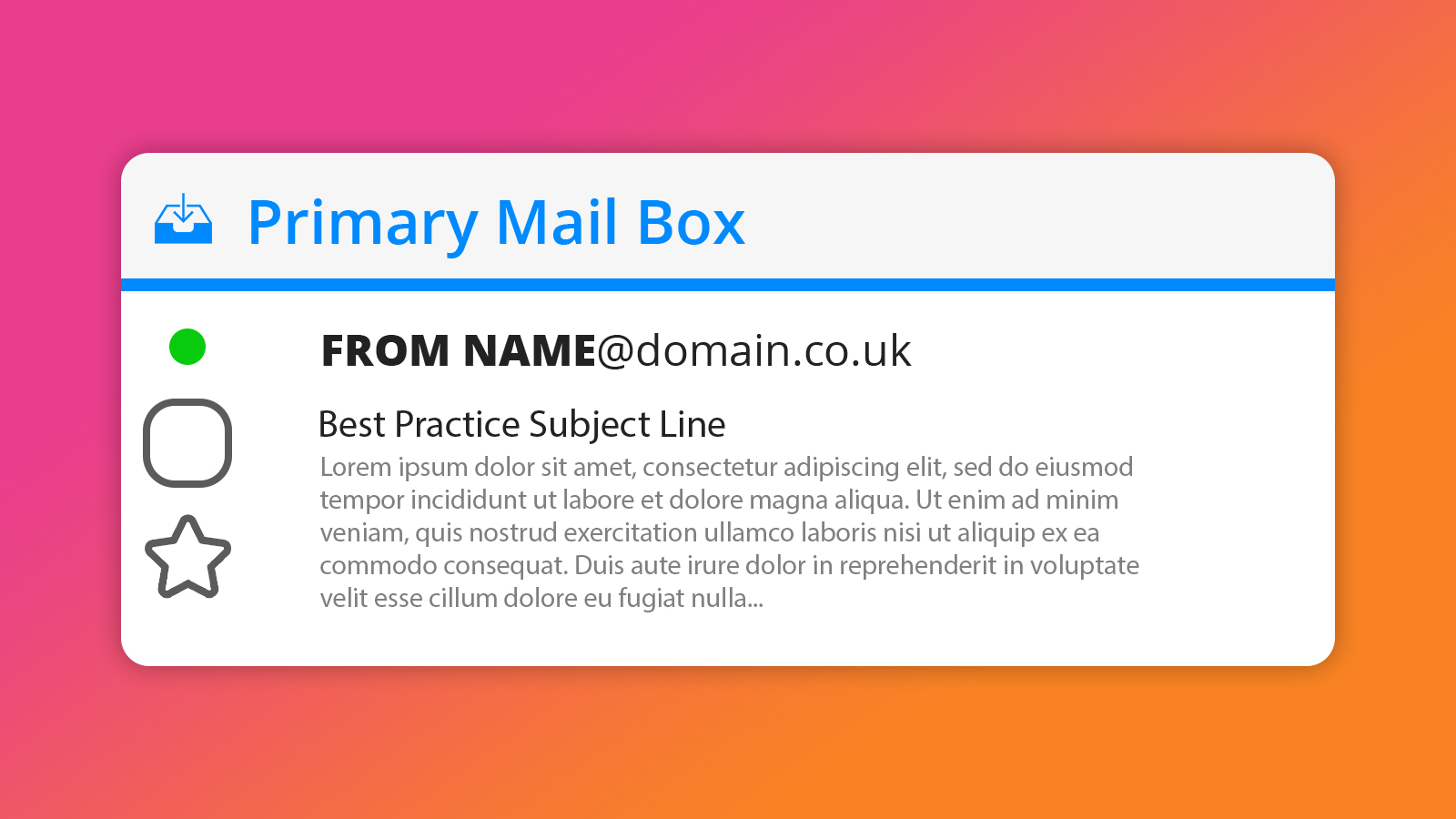 Send Preferences: From name and address