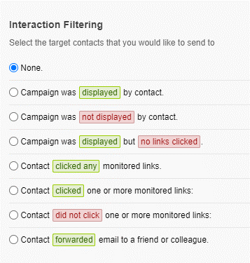 interaction filtering