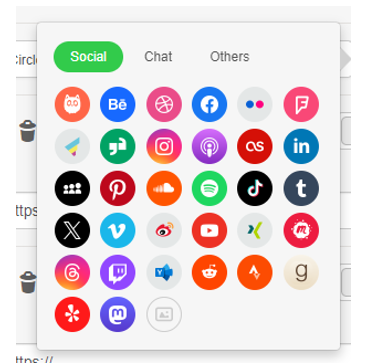 Social icons