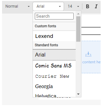 Searching for a font