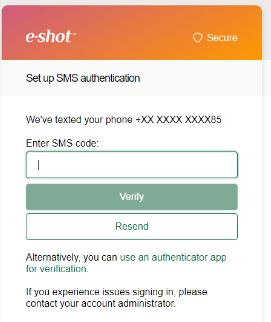 Entering your SMS MFA code