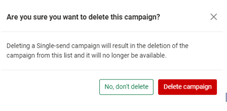 Deleting a campaign