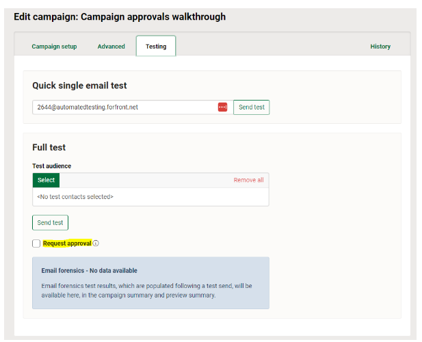 enabling an approver on your campaign