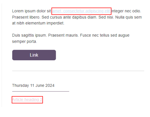 Highlighting issues example