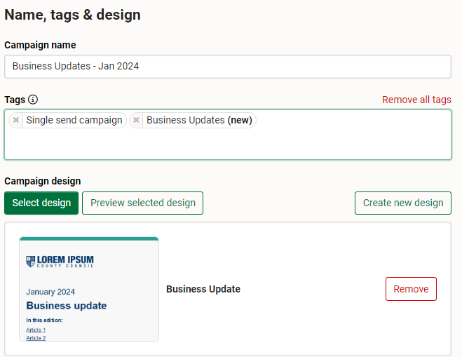 Applied design example 