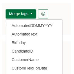 Adding merge tags 