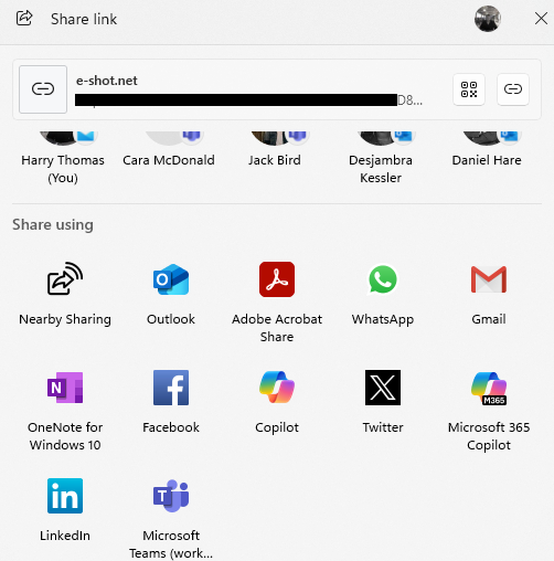 Social share options