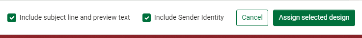 Sender Identity tick box