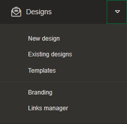Links manager can be found in the design menu