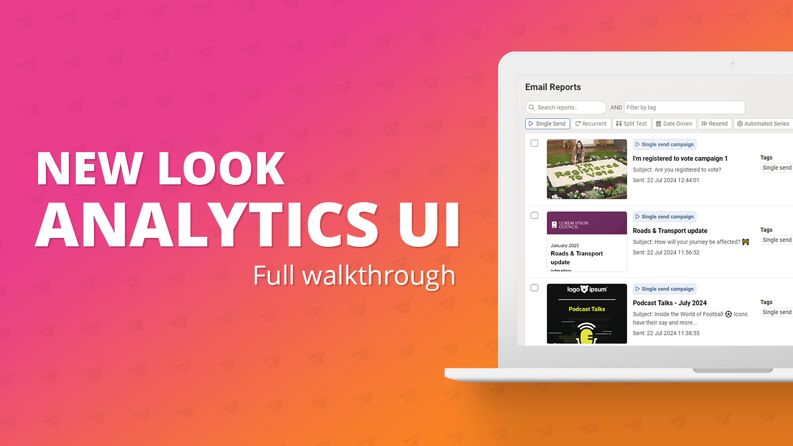 Analytics UI (New): Full walkthrough