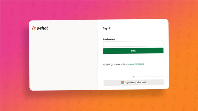 New e-shot login process