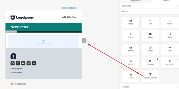Adding the block to your design