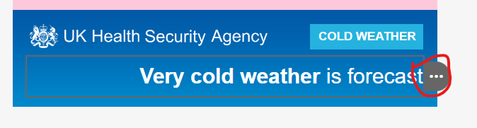 Three dots next to a selected item
