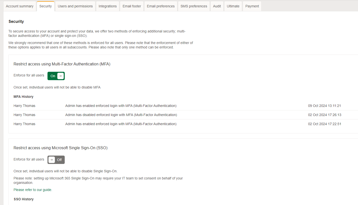 MFA and SSO for all users