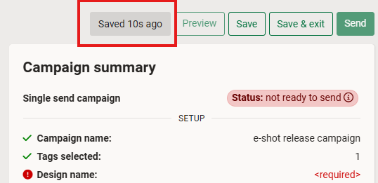 New save tab within campaigns