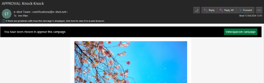 Approving the campaign