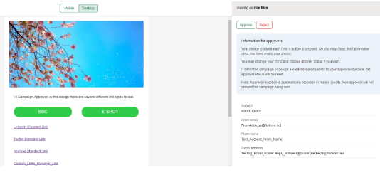 Approving the campaign