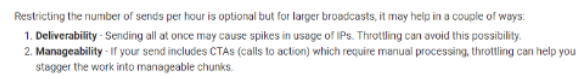 How can send throttling help
